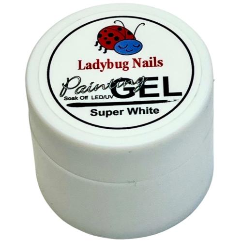 PAINTING GEL, SOAK-OFF, NO-CLEANSE SUPER WHITE 