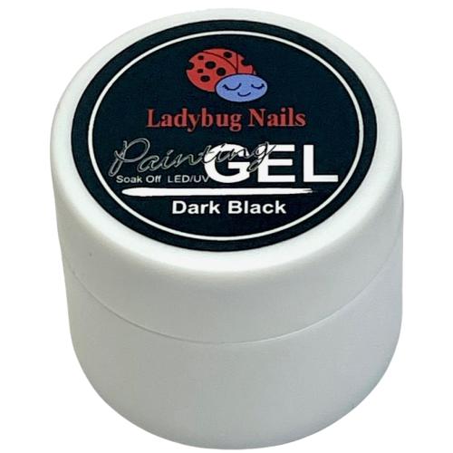 PAINTING GEL, SOAK-OFF, NO-CLEANSE DARK BLACK