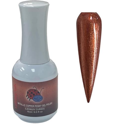 METALLIC COPPER PENNY GEL POLISH