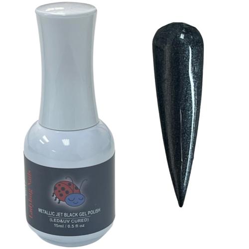 METALLIC JET BLACK GEL POLISH