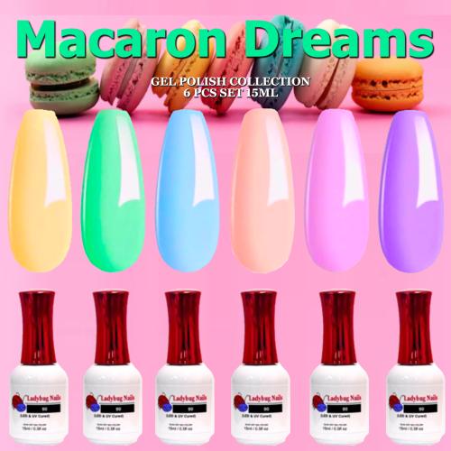 MACARON DREAMS GEL POLISH COLLECTION 6PCS-SET  15ML 