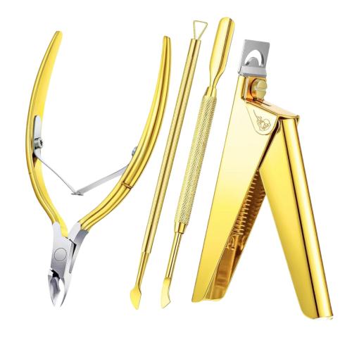 Acrylic Nails Tool Set - Stainless Steel - Gold 6 pcs 