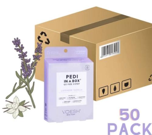 VOESH Pedi in a Box 4 Step - Lavender - Case of 50