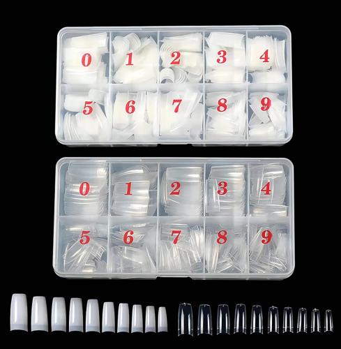 Clear and Natural Acrylic Nail Tips 24 pcs Mixed