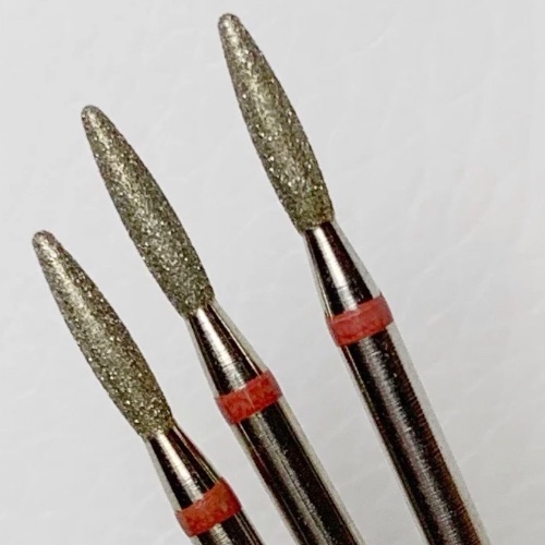 Professional Rounded Flame Diamond Bit Flame Fine Grit 1.8mm