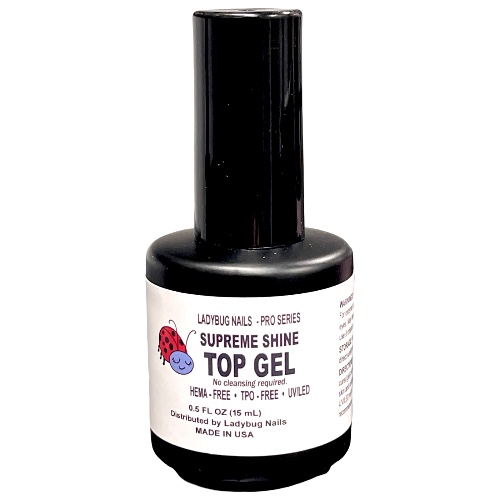 LadyBug Nails Supreme Shine No Wipe Top Gel HEMA - FREE TPO - FREE