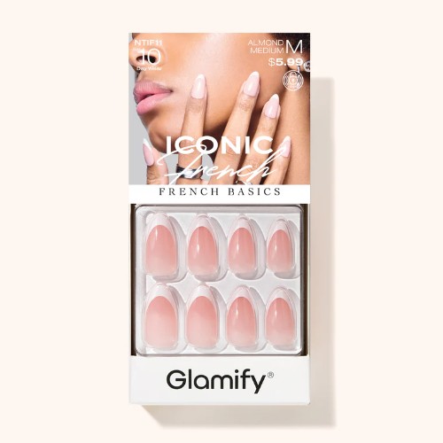 Nail Tip: ICONIC FRENCH ALMOND MEDIUM  Up To 10 Day Nail Wear