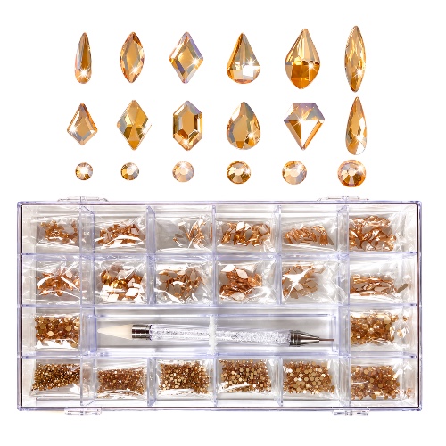 Nail  Rhinestones Gold 