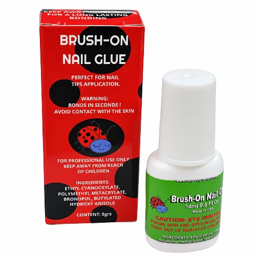 Brush- On Nail Glue Pink
